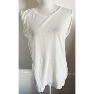 J. Crew • Solid White Sleeveless Tank Top